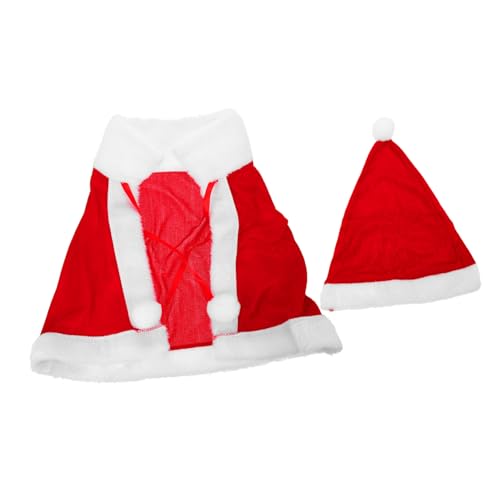 ROMISBABA Weihnachtsmann Umhang Santa Cape mit Kapuze Kuschelig Warm für Weihnachtsfeier und Cosplay Weicher Robuster Stoff Einfach Auszuziehen Teiliges für Kleinkinder von ROMISBABA