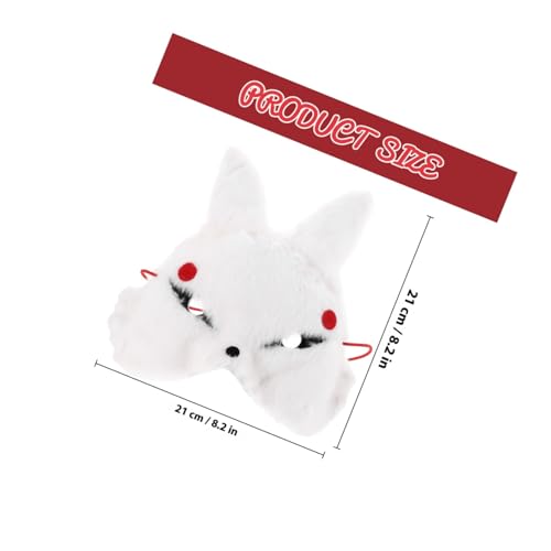 ROMISBABA Weiße Halbgesichts-kaninchenmaske aus Weichem Plüsch und PVC für Halloween Karneval Cosplay Party Leichte Langlebige Hasenmaske mit Feinen Details für Maskerade und Kostümfans ROMISBABA Weiße Halbgesichts-kaninchenmaske aus Weichem Plüsch und PVC für Halloween Karneval Cosplay Party Leichte Langlebige Hasenmaske mit Feinen Details für Maskerade und Kostümfans von ROMISBABA