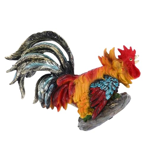 ROMISBABA Wetterfeste Gartenfigur Hahn aus Handbemaltem Polyresin Realistische Gartendeko für Terrasse Teich Leichte Hahnen Statue für Außen Farbenfrohe Vogelornament Skulptur ROMISBABA Wetterfeste Gartenfigur Hahn aus Handbemaltem Polyresin Realistische Gartendeko für Terrasse Teich Leichte Hahnen Statue für Außen Farbenfrohe Vogelornament Skulptur von ROMISBABA