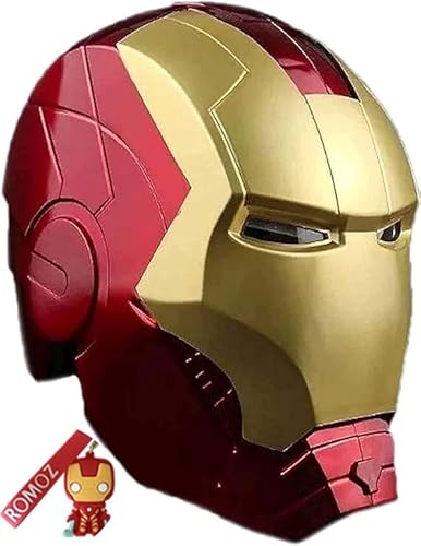 ROMOZ Iron Man Helmet Mask Luminous,Iron Man Helmet Superhero Mask Avengers 1:1,Marvel Avengers Full Face Masks Helmets Halloween Movie Cosplay Props von ROMOZ