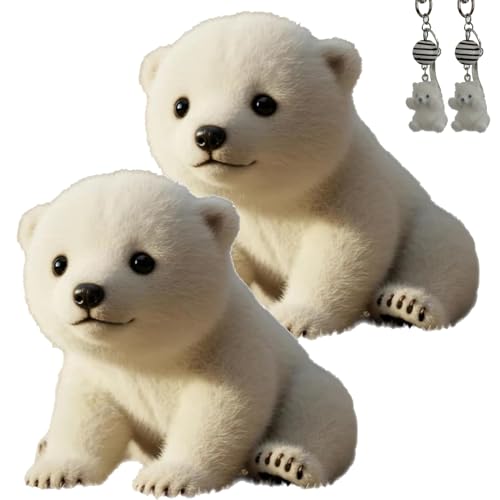 RONGJUEOZ Der Polar Pal – Das Plüschtier, das Sie in Sekunden beruhigt, realistisches Polar Pal Plüschtier, ultraweiches Kuscheltier zur emotionalen Unterstützung für Stressabbau und Trost (2 Pcs) von RONGJUEOZ