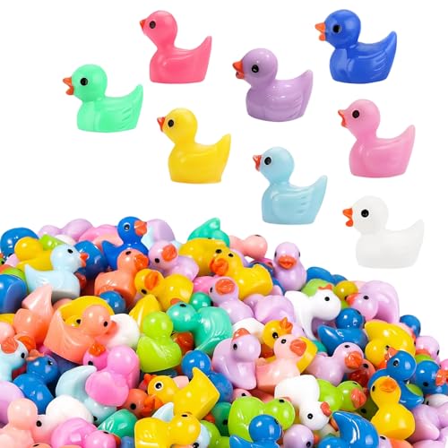 RONGZUBAT Mini-Enten, 8 Farben, kleine Enten aus Kunstharz, kleine Miniatur-Enten aus Kunststoff, Enten für Mikro-Feengarten, Landschaft, DIY, Miniatur-Puppenhaus, Zubehör, Verstecken, Basteln RONGZUBAT Mini-Enten, 8 Farben, kleine Enten aus Kunstharz, kleine Miniatur-Enten aus Kunststoff, Enten für Mikro-Feengarten, Landschaft, DIY, Miniatur-Puppenhaus, Zubehör, Verstecken, Basteln von RONGZUBAT