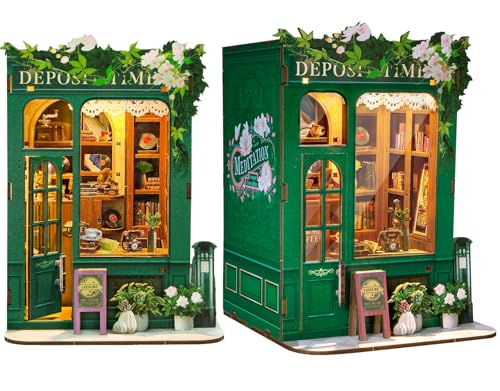 RONSTONE Book Nook Kit - DIY Puppenhäuser Miniatur Haus mit Staubschutzhülle und LED-Licht - Augenblick in der Zeit Erwachsene Bausatz für Bücherregal-Dekoration RONSTONE Book Nook Kit - DIY Puppenhäuser Miniatur Haus mit Staubschutzhülle und LED-Licht - Augenblick in der Zeit Erwachsene Bausatz für Bücherregal-Dekoration von RONSTONE
