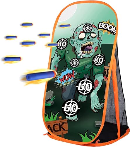 RONSTONE Schießen Zielscheibe Spiel Kompatibel mit Nerf Gun für Kinder 6+ Jahre,Spielzeug Schaumstoff Blaster Schießen Ziele für Indoor Outdoor, Zombie-Schießscheibe mit Aufbewahrungsnetz RONSTONE Schießen Zielscheibe Spiel Kompatibel mit Nerf Gun für Kinder 6+ Jahre,Spielzeug Schaumstoff Blaster Schießen Ziele für Indoor Outdoor, Zombie-Schießscheibe mit Aufbewahrungsnetz von RONSTONE