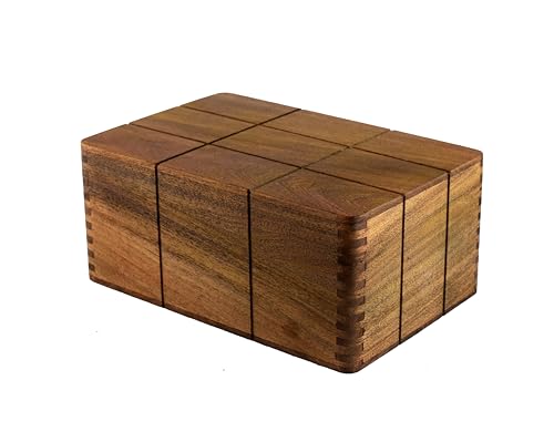 ROOGU Schatulle aus Akazienholz Kasten Etui Schach Box Gitter Figuren bis ca. 3.75'' KH Schmuck Uhren Aufbewahrung von ROOGU