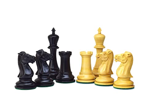Special Staunton 4.4" Schachfiguren Set – Buchsbaum & ebonisierter Buchsbaum – Big Foot – Handgeschnitzt in Indien – 3-Fach gewichtet – 34 Figuren – ohne Brett Special Staunton 4.4" Schachfiguren Set – Buchsbaum & ebonisierter Buchsbaum – Big Foot – Handgeschnitzt in Indien – 3-Fach gewichtet – 34 Figuren – ohne Brett von ROOGU