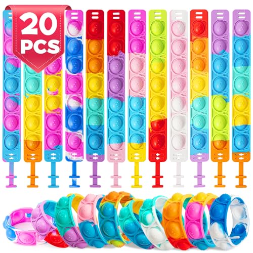 20 Stück Armbänder Anti Stress Enfants Pop It Fidget Toys-Pop Style Armband Réglables d'Ours en Silikon Doux Jouets Sensorik à Bulles mit Garçons Filles Anniversaires 20 Stück Armbänder Anti Stress Enfants Pop It Fidget Toys-Pop Style Armband Réglables d'Ours en Silikon Doux Jouets Sensorik à Bulles mit Garçons Filles Anniversaires von ROOKAIR