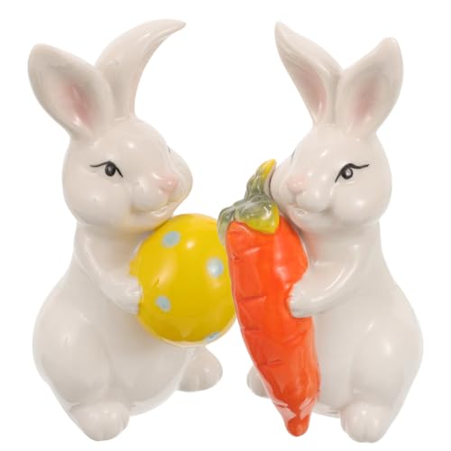 RORPOIR 1 Paar Kaninchen-Ornament Aus Keramik Tiere Ausgestopft Figuren Stall Hängematte Hase Plüsch Kaninchendekorationen Für Zuhause Kaninchen- Weiß RORPOIR 1 Paar Kaninchen-Ornament Aus Keramik Tiere Ausgestopft Figuren Stall Hängematte Hase Plüsch Kaninchendekorationen Für Zuhause Kaninchen- Weiß von RORPOIR