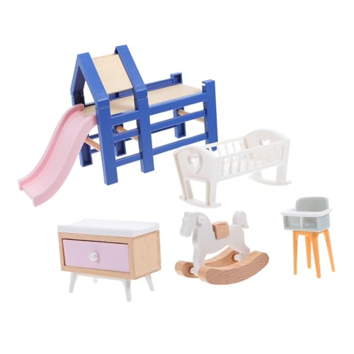 RORPOIR 1 Set Spielhausmöbel Miniatur Puppenhausstuhl Rollenhaus Kleine Möbel Puppenhauszubehör Und Möbel Rollenspielspielzeug Für Puppenhaus Wiege Bett Bauchmuskeln von RORPOIR