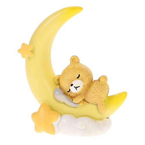 RORPOIR 1 Stück Bär Und Mond Kuchen Backdekor Kreative Tortendekoration Für Geburtstagsfeiern Kunstharz Ornamente Gelb Ideal Für Boho Stil Und Kinderpartys RORPOIR 1 Stück Bär Und Mond Kuchen Backdekor Kreative Tortendekoration Für Geburtstagsfeiern Kunstharz Ornamente Gelb Ideal Für Boho Stil Und Kinderpartys von RORPOIR