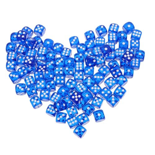 RORPOIR 100 Stück Farbenfrohe Kristallfarbe Unterhaltungswürfel Partyspielwürfel Standard-Spielwürfel Zieh mit klarer Tasche Spielzeugwürfel Spieleprop Glitzerwürfel Partywürfel Acryl Blau RORPOIR 100 Stück Farbenfrohe Kristallfarbe Unterhaltungswürfel Partyspielwürfel Standard-Spielwürfel Zieh mit klarer Tasche Spielzeugwürfel Spieleprop Glitzerwürfel Partywürfel Acryl Blau von RORPOIR