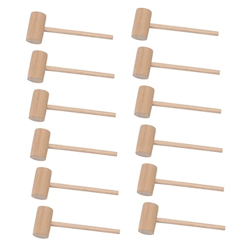 RORPOIR Krabbenhammer-Set Aus Holz 15-teilig Mini-meeresfrüchtehämmer Runde Kuchenhämmer Leicht Und Tragbar Für Familienessen Und Meeresfrüchtepartys von RORPOIR