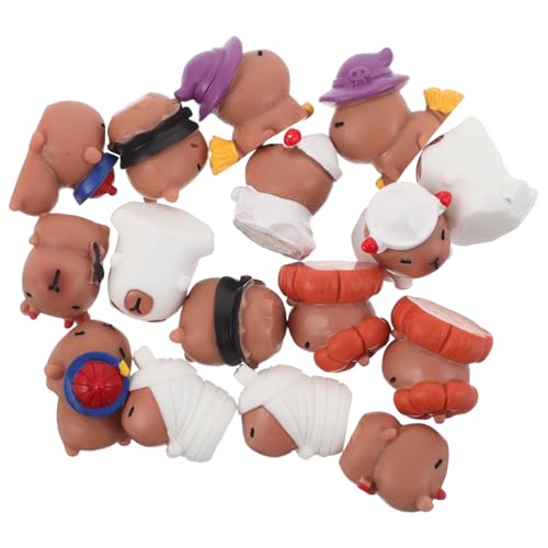 RORPOIR 16 Stück Teiliges Miniatur Tierfiguren aus Resin für Halloween Dekorationen Kreative Kleine Tierstatuen für Partys Tischdeko und Märchengärten von RORPOIR