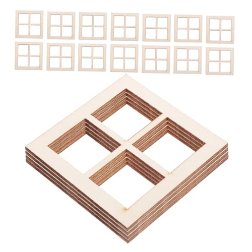 RORPOIR 24 Stück Puppenhausfenster kleines Fenster Mini House Prop winzige Fensterdekoration Puppenhausbauzubehör süße Minimöbel winzige Möbelminiaturen Mini-Möbelornamente hölzern Beige RORPOIR 24 Stück Puppenhausfenster kleines Fenster Mini House Prop winzige Fensterdekoration Puppenhausbauzubehör süße Minimöbel winzige Möbelminiaturen Mini-Möbelornamente hölzern Beige von RORPOIR