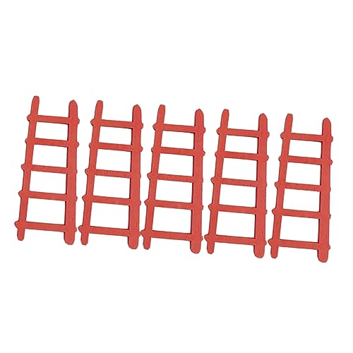 RORPOIR 5pcs Miniatur Rot Zubehör Fee Leiter Für Jungen Und Mädchen Spielzeug von RORPOIR