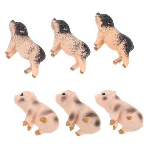 RORPOIR 6 Stück Tier Spielzeuge für Farm Tier Dekoration Piggy Figuren für Märchengärten und Spielset RORPOIR 6 Stück Tier Spielzeuge für Farm Tier Dekoration Piggy Figuren für Märchengärten und Spielset von RORPOIR