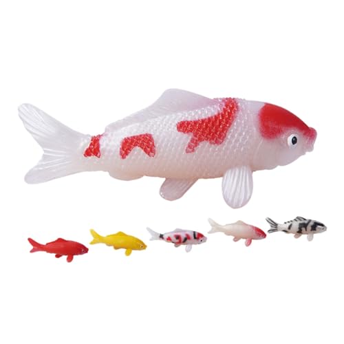 RORPOIR Realistischer Miniatur- -Fisch Plastikfisch- künstliches Fischspielzeug japanische Außendekoration Heim-Aquarium-Dekoration Fotografie-Modelle von RORPOIR