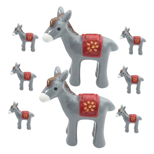 RORPOIR 8 Stück Kleine Esel-Mikrolandschaft Auto Dekoration Cartoon Tiere Kleine Tiermodelle Tierlandschaftsgestaltung Mini-Esel-Figur Kuh Miniaturen Gartendeko Mini-Esel-Statue Harz Grey RORPOIR 8 Stück Kleine Esel-Mikrolandschaft Auto Dekoration Cartoon Tiere Kleine Tiermodelle Tierlandschaftsgestaltung Mini-Esel-Figur Kuh Miniaturen Gartendeko Mini-Esel-Statue Harz Grey von RORPOIR