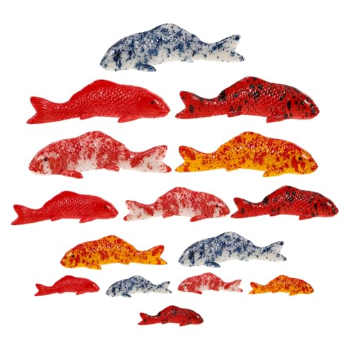 RORPOIR Aquarium Mini Ornament Harz Miniatur Fisch Statuen Für Wohnzimmer Balkon RORPOIR Aquarium Mini Ornament Harz Miniatur Fisch Statuen Für Wohnzimmer Balkon von RORPOIR