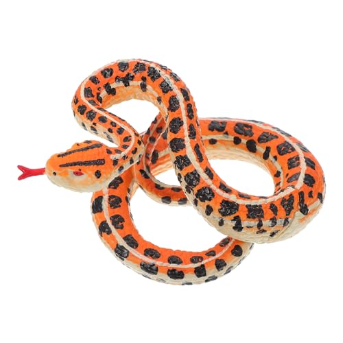RORPOIR Das Boutonnado -Modell Simulationsschlange Schlangen-reptil-Modell Realistische Schlange Schlangenspielzeug Simulierte Tierornamente Spielzeugschlangen Plastik Orange von RORPOIR