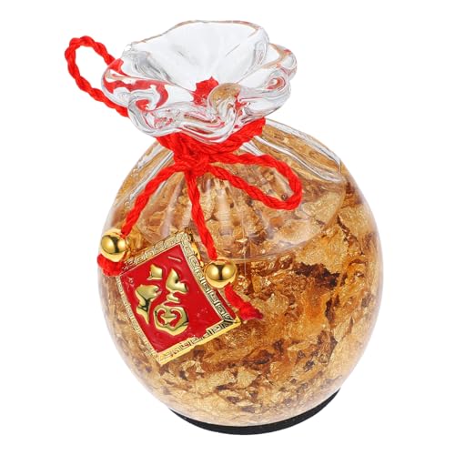 RORPOIR Kristall Geldbeutel Ornament Goldfolie Feng Shui Deko für Schreibtisch Kleine Chinesische Geldtasche Glücksbringer für Wohlstand und Reichtum RORPOIR Kristall Geldbeutel Ornament Goldfolie Feng Shui Deko für Schreibtisch Kleine Chinesische Geldtasche Glücksbringer für Wohlstand und Reichtum von RORPOIR