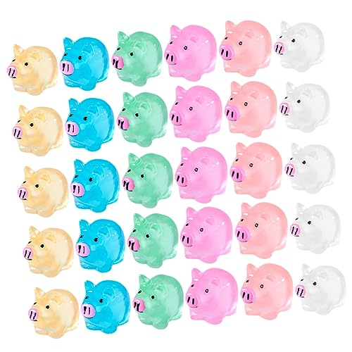 RORPOIR Leuchtende Mini Schweinchen Aus Resin üße Desktop Figurine Für Mikrolandschaftsdekoration Miniatur Tierfiguren 6 Farben Je RORPOIR Leuchtende Mini Schweinchen Aus Resin üße Desktop Figurine Für Mikrolandschaftsdekoration Miniatur Tierfiguren 6 Farben Je von RORPOIR