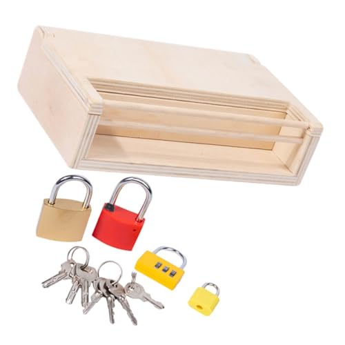 RORPOIR Montessori-Spielzeug Für Kleinkinder – 1-2-3 Jahre Pädagogisches Lernspielzeug-Set Mit Holzschloss von RORPOIR