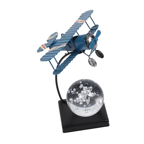 RORPOIR Retro-Flugzeugmodell Fotoverzierung Antique -Ebene -Anzeige Vintage-Flugzeugmodell aus Metall Flugzeugdekoration Flugzeugdekor aus Metall Vintage Flugzeugmodell Eisen Blau von RORPOIR