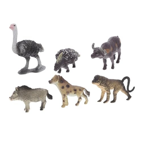 RORPOIR Tierspielzeug 6 Stück Afrikanische Tiermodelle Figuren Aus Kunstharz Miniatur-wildtiere Für Sammler RORPOIR Tierspielzeug 6 Stück Afrikanische Tiermodelle Figuren Aus Kunstharz Miniatur-wildtiere Für Sammler von RORPOIR