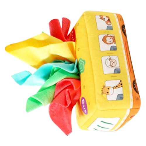 RORPOIR Tissue Box aus Leichtes Strapazierfähiges Lernspielzeug für Neugeborene mit Buntem Knisterndem Design zur Frühkindlichen Sensorischen von RORPOIR