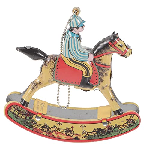 RORPOIR Wind Up Blechspielzeug Schaukelpferd Dekorative Eisenfigur Vintage Stil Heimdekoration Einzigartiges Design für Warme Atmosphäre und Sammler RORPOIR Wind Up Blechspielzeug Schaukelpferd Dekorative Eisenfigur Vintage Stil Heimdekoration Einzigartiges Design für Warme Atmosphäre und Sammler von RORPOIR