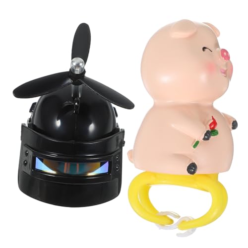 RORPOIR Propeller Helm Fahrrad Lenker Fahrrad Ornament Zubehör Abnehmbare Helm Puppe von RORPOIR