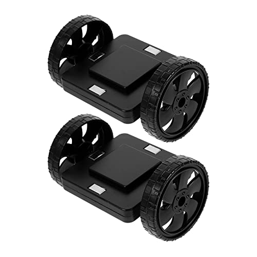 ROSENICE 2 Stück Magnet Räder für Magnetische Bausteine Konstruktionsspielzeug (Schwarz) von rosenice