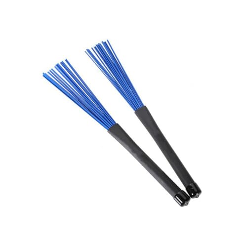 rosenice Schlagzeug Schlagzeugbesen Jazzbesen Drum Besen für Jazz-Rock, ein Pair(Blue) von rosenice