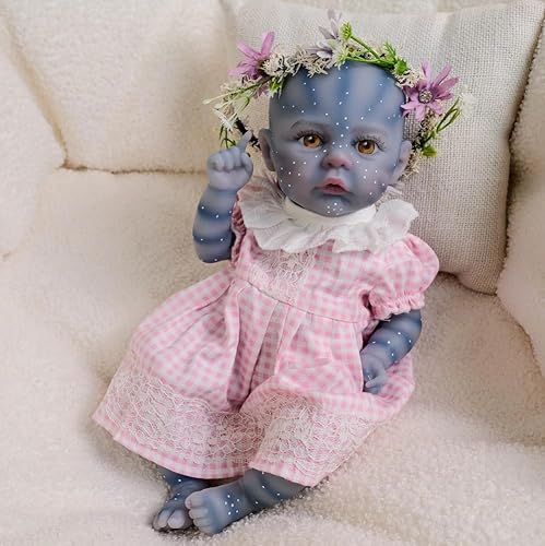 ROSHUAN 12 Zoll Mini Reborn Baby-Puppen Avatar Silikon Ganzkörper Vinyl Realistische Wiedergeburt Babypuppen Kleine Preemie Lebensechte Neugeborene Babypuppe Sieht aus wie EIN echtes Baby von ROSHUAN