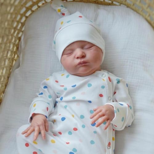 ROSHUAN 18 Zoll Realistische Reborn Babypuppen Silikon Ganzkörper Junge Augen Schließen Real Life Babypuppen Lebensechte Neugeborene Schlafende Babys Puppe, die echt aussehen Waschbares Spielzeug ROSHUAN 18 Zoll Realistische Reborn Babypuppen Silikon Ganzkörper Junge Augen Schließen Real Life Babypuppen Lebensechte Neugeborene Schlafende Babys Puppe, die echt aussehen Waschbares Spielzeug von ROSHUAN