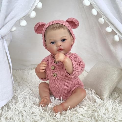ROSHUAN 18 Zoll Reborn Baby Puppen Mädchen Meadow Weiche Vinyl Ganzkörper Realistische Neugeborene Das Sieht echt aus Babypuppen Kinder Alter 3+ von ROSHUAN