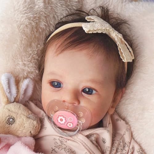 ROSHUAN 19 Zoll Wiedergeburt Baby Puppen Silikon Ganzkörper Vinyl Posable Realistische Neugeborene Baby Puppe Lebensechte Babypuppe Kinder von ROSHUAN