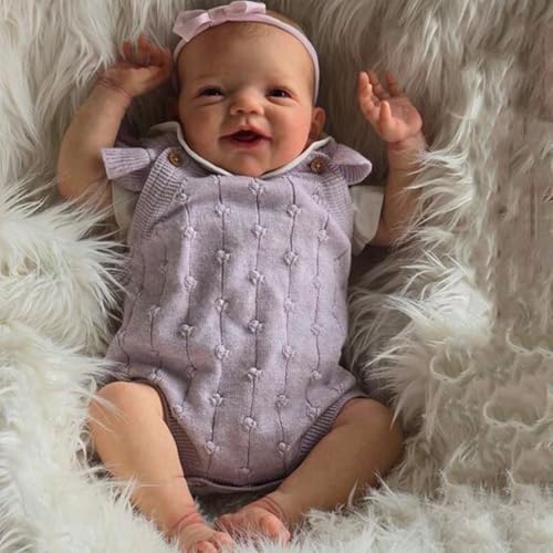 ROSHUAN 20 Zoll Reborn Babypuppe Mädchen Wiedergeboren Baby Puppen Handgefertigte Waschbar Lebensechte Babypuppen Silikon weichen Vinyl Körper, wie EIN echtes Baby ROSHUAN 20 Zoll Reborn Babypuppe Mädchen Wiedergeboren Baby Puppen Handgefertigte Waschbar Lebensechte Babypuppen Silikon weichen Vinyl Körper, wie EIN echtes Baby von ROSHUAN