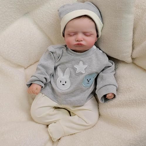 ROSHUAN 20 Zoll Reborn Babypuppe Silikon Ganzkörper Anatomisch Korrektes Mädchen Realistisch Schlafende Babypuppe, die echt lebensecht aussehen Neugeborene Puppen Geschenke für 3 Jahre alt und älter ROSHUAN 20 Zoll Reborn Babypuppe Silikon Ganzkörper Anatomisch Korrektes Mädchen Realistisch Schlafende Babypuppe, die echt lebensecht aussehen Neugeborene Puppen Geschenke für 3 Jahre alt und älter von ROSHUAN