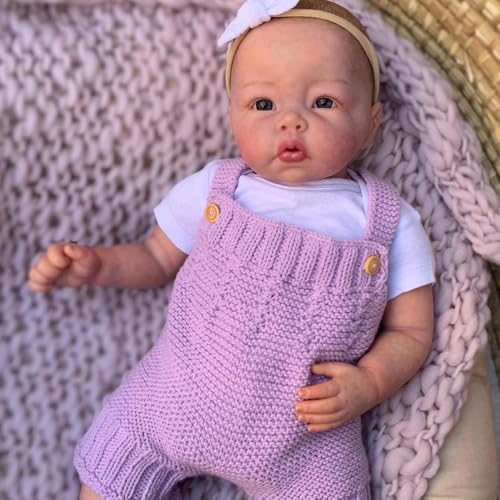 ROSHUAN 20 Zoll Reborn Babypuppen Silikon Ganzkörper Realistische Babypuppe Anatomisch Korrektes Mädchen Bemalte Haare Lebensechte Neugeborene Babys Puppen Waschbares Spielzeug Geschenke für Kinder ROSHUAN 20 Zoll Reborn Babypuppen Silikon Ganzkörper Realistische Babypuppe Anatomisch Korrektes Mädchen Bemalte Haare Lebensechte Neugeborene Babys Puppen Waschbares Spielzeug Geschenke für Kinder von ROSHUAN