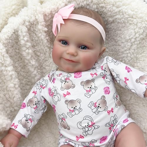 ROSHUAN 20 Zoll Wiedergeborene Babypuppen Silikon Vinyl Ganzkörper Look Echt Realistisch Neugeborene Mädchen Puppen Stirnband Blume Süßes Lächeln Geburtstagsgeschenk ROSHUAN 20 Zoll Wiedergeborene Babypuppen Silikon Vinyl Ganzkörper Look Echt Realistisch Neugeborene Mädchen Puppen Stirnband Blume Süßes Lächeln Geburtstagsgeschenk von ROSHUAN