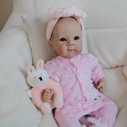 ROSHUAN 45,7 cm Reborn Babypuppen Silikon Ganzkörper Vinyl Realistische Neugeborene Babypuppe Anatomisch Korrektes Mädchen Lebensechte Babypuppen sehen aus wie eine echte Babypuppe Spielzeug für ROSHUAN 45,7 cm Reborn Babypuppen Silikon Ganzkörper Vinyl Realistische Neugeborene Babypuppe Anatomisch Korrektes Mädchen Lebensechte Babypuppen sehen aus wie eine echte Babypuppe Spielzeug für von ROSHUAN