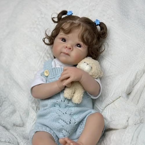 ROSHUAN 45,7 cm realistische Reborn Babypuppen Silikon Ganzkörper Mädchen verwurzeltes Haar Real Life Babypuppen Augen Offene Lebensechte Neugeborene Babies Puppe, die echt aussieht Spielzeug für ROSHUAN 45,7 cm realistische Reborn Babypuppen Silikon Ganzkörper Mädchen verwurzeltes Haar Real Life Babypuppen Augen Offene Lebensechte Neugeborene Babies Puppe, die echt aussieht Spielzeug für von ROSHUAN