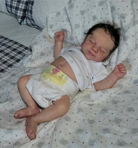 ROSHUAN 45,7 cm realistische Reborn Babypuppen Silikon Ganzkörper Vinyl Mädchen Real Life Babypuppen - Lebensechte Neugeborene Babys Puppe, die echt aussehen Waschbares Spielzeug für 3 Jahre alte ROSHUAN 45,7 cm realistische Reborn Babypuppen Silikon Ganzkörper Vinyl Mädchen Real Life Babypuppen - Lebensechte Neugeborene Babys Puppe, die echt aussehen Waschbares Spielzeug für 3 Jahre alte von ROSHUAN