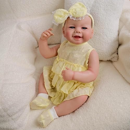 ROSHUAN 48,3 cm realistische Reborn Babypuppen Silikon Ganzkörper Vinyl Real Life Baby Doll Girl Lebensechte Neugeborene Puppe Spielzeug, die ein echtes Baby aussehen für 3 Jahre alte Kinder ROSHUAN 48,3 cm realistische Reborn Babypuppen Silikon Ganzkörper Vinyl Real Life Baby Doll Girl Lebensechte Neugeborene Puppe Spielzeug, die ein echtes Baby aussehen für 3 Jahre alte Kinder von ROSHUAN