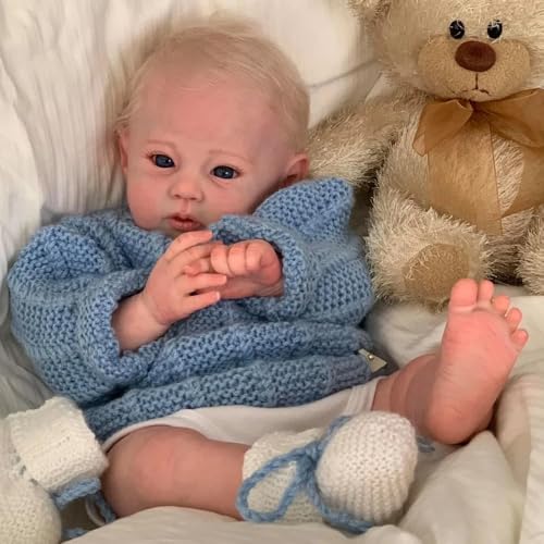 ROSHUAN 50,8 cm realistische Reborn-Babypuppen, weicher Stoffkörper, rebornisches Kleinkind-Puppen, schöne lebensechte Neugeborenen-Babypuppe, handgefertigtes Spielzeug mit Fütterungsset, für ROSHUAN 50,8 cm realistische Reborn-Babypuppen, weicher Stoffkörper, rebornisches Kleinkind-Puppen, schöne lebensechte Neugeborenen-Babypuppe, handgefertigtes Spielzeug mit Fütterungsset, für von ROSHUAN