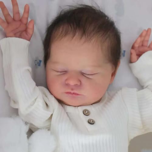 ROSHUAN Avatar Realistische Reborn-Babypuppe, Mädchen, 48,3 cm, lebensechte Neugeborenen-Puppen, weiches Tuch, Körpergewichtet, die echt aussehen, Avatar-Babypuppe, handgefertigtes Spielzeug ROSHUAN Avatar Realistische Reborn-Babypuppe, Mädchen, 48,3 cm, lebensechte Neugeborenen-Puppen, weiches Tuch, Körpergewichtet, die echt aussehen, Avatar-Babypuppe, handgefertigtes Spielzeug von ROSHUAN