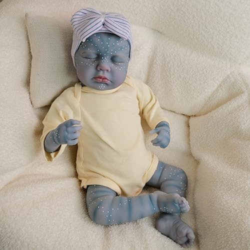 ROSHUAN Avatar Reborn Babypuppe Silikon Ganzkörper Mädchen 50,8 cm Realistische Babypuppe Lebensechte Neugeborene Schlafpuppen Real Life Silikon Babys Avatar Puppen Spielzeug für Kinder ab 3 Jahren ROSHUAN Avatar Reborn Babypuppe Silikon Ganzkörper Mädchen 50,8 cm Realistische Babypuppe Lebensechte Neugeborene Schlafpuppen Real Life Silikon Babys Avatar Puppen Spielzeug für Kinder ab 3 Jahren von ROSHUAN