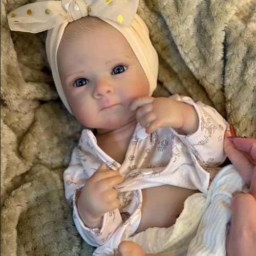ROSHUAN Echtes Leben Reborn Baby Puppe 18 Zoll Realistische Babypuppen Vollsilikon Körper Mädchen Lebensechte Neugeborenen Babypuppe Die Aussehen Wie Echtes Baby Für Kinder ROSHUAN Echtes Leben Reborn Baby Puppe 18 Zoll Realistische Babypuppen Vollsilikon Körper Mädchen Lebensechte Neugeborenen Babypuppe Die Aussehen Wie Echtes Baby Für Kinder von ROSHUAN